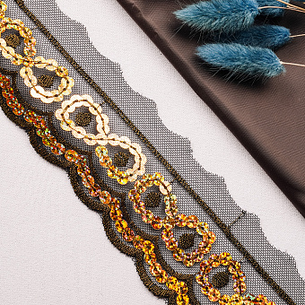 декоративная тесьма с пайетками